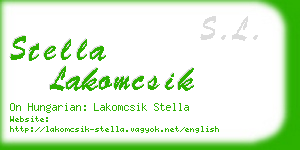 stella lakomcsik business card